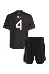 Fotbalové Dres Bayern Munich Jonathan Tah #4 Dětské Třetí Oblečení 2025-26 Krátký Rukáv (+ trenýrky)